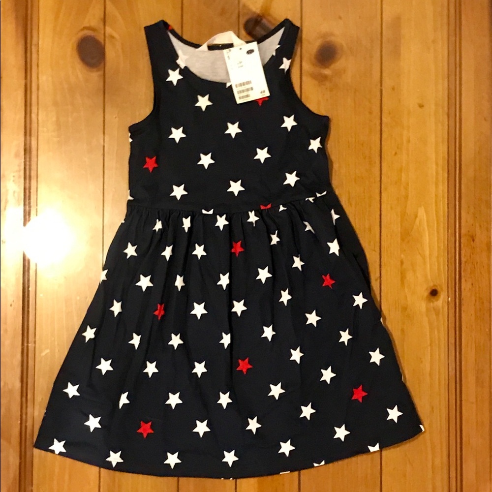 BNWT H&M’s red white & blue star dress size 4-6T